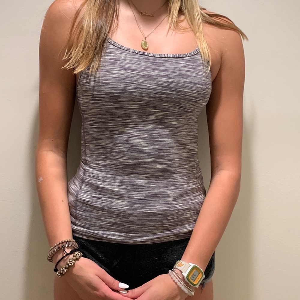 Grey lululemon tank top